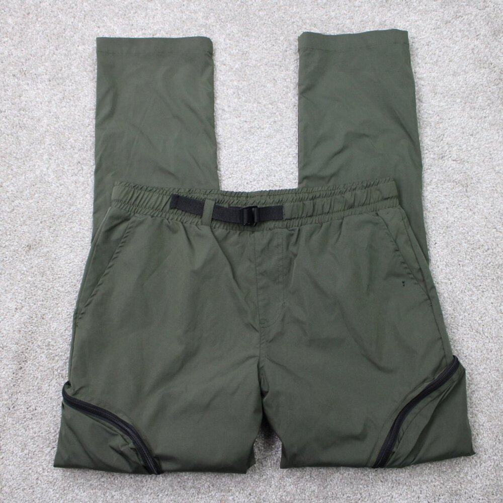 Southpole Tech Pants Mens Medium (34x32) Green Cargo Pocket Belted Performance